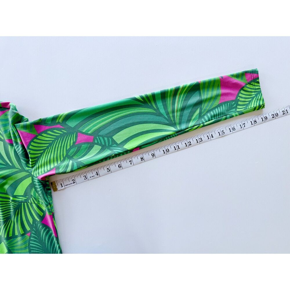 NEW Flora Bea Morgan Long Sleeve Shift Dress in Farm Valley Pink Tropical Size S - Picture 12 of 13